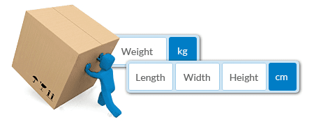 Parcel weight and size